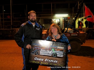 Me giving out the LuvRacin Rookie of the Year award